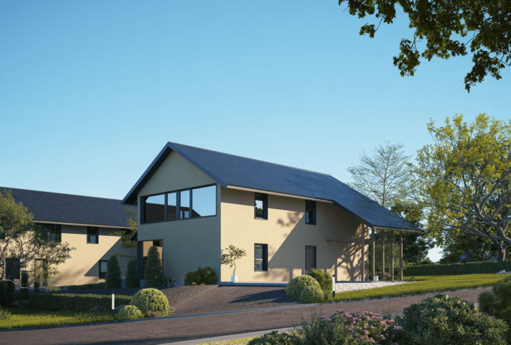 Projet neuf : Villa moderne de 5.5 pièces à Bussy-sur-Moudon