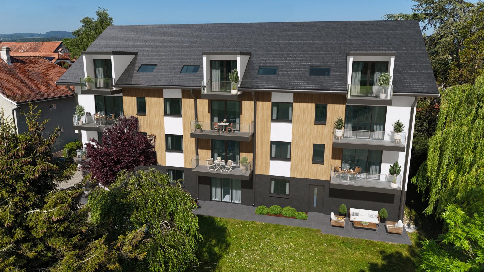 Appartement avec balcon à Fétigny et garage optionnel