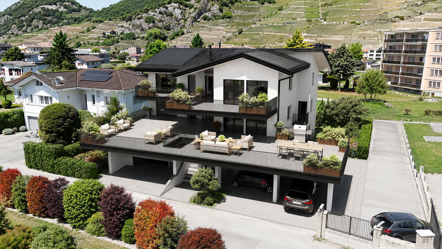 Magnifique appartement de 5.5 pièces avec terrasse et jardin au coeur de Vétroz